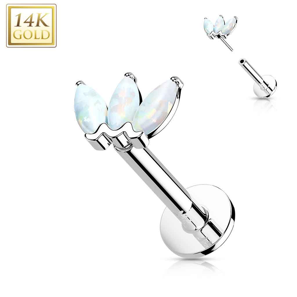 Labret Lotus Opal Gold2