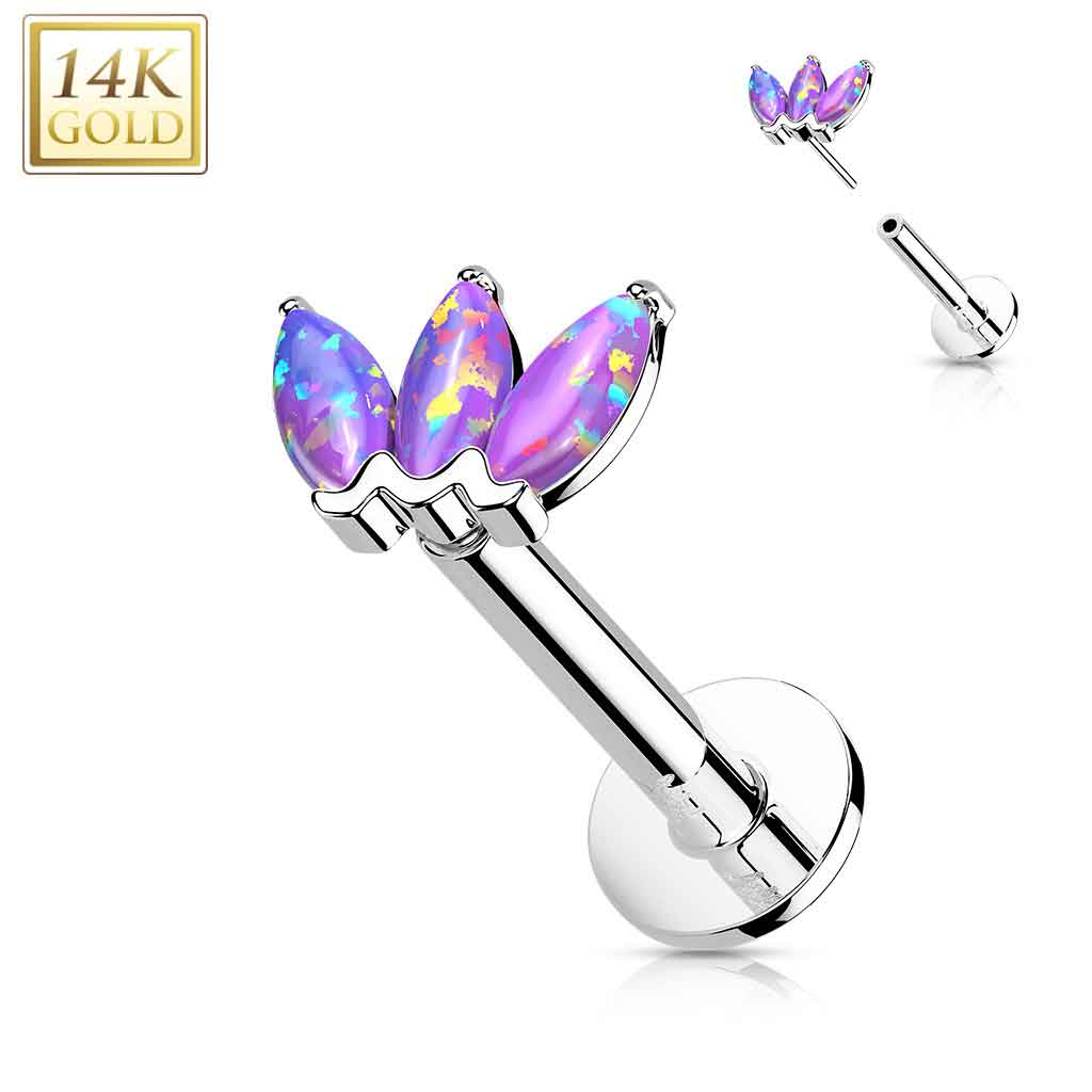 Labret Lotus Opal Gold6