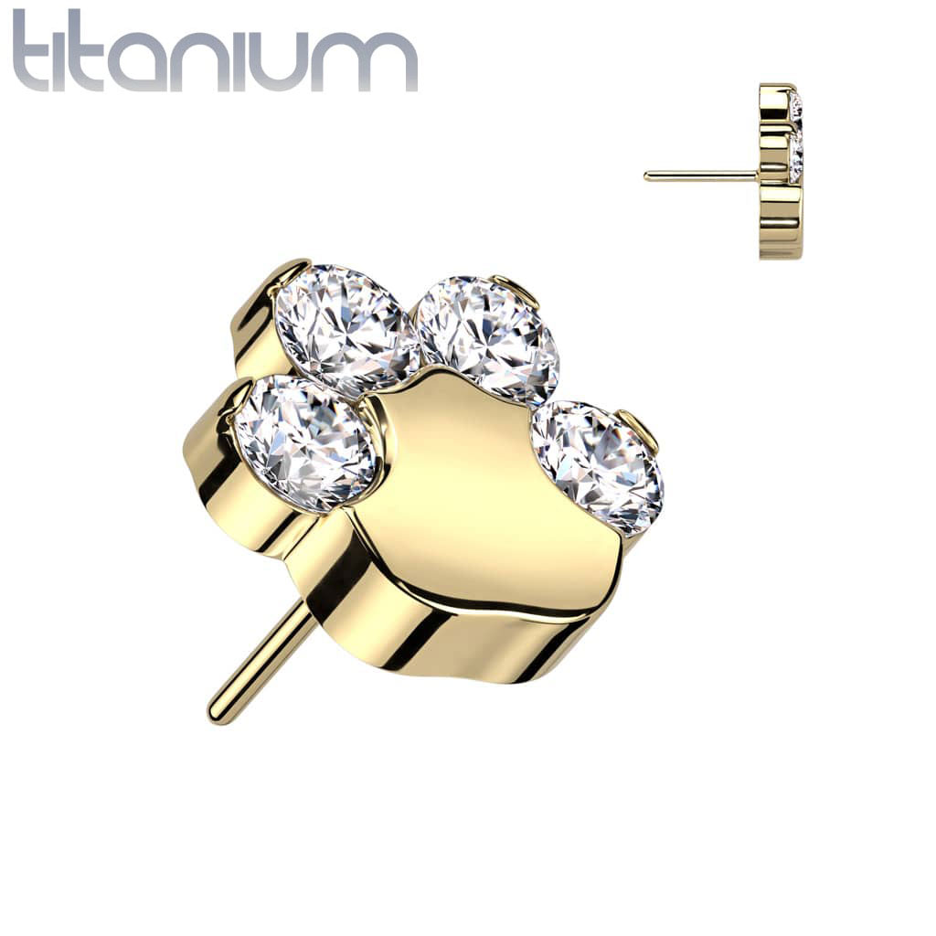 Labret Paw Gem Titanium1