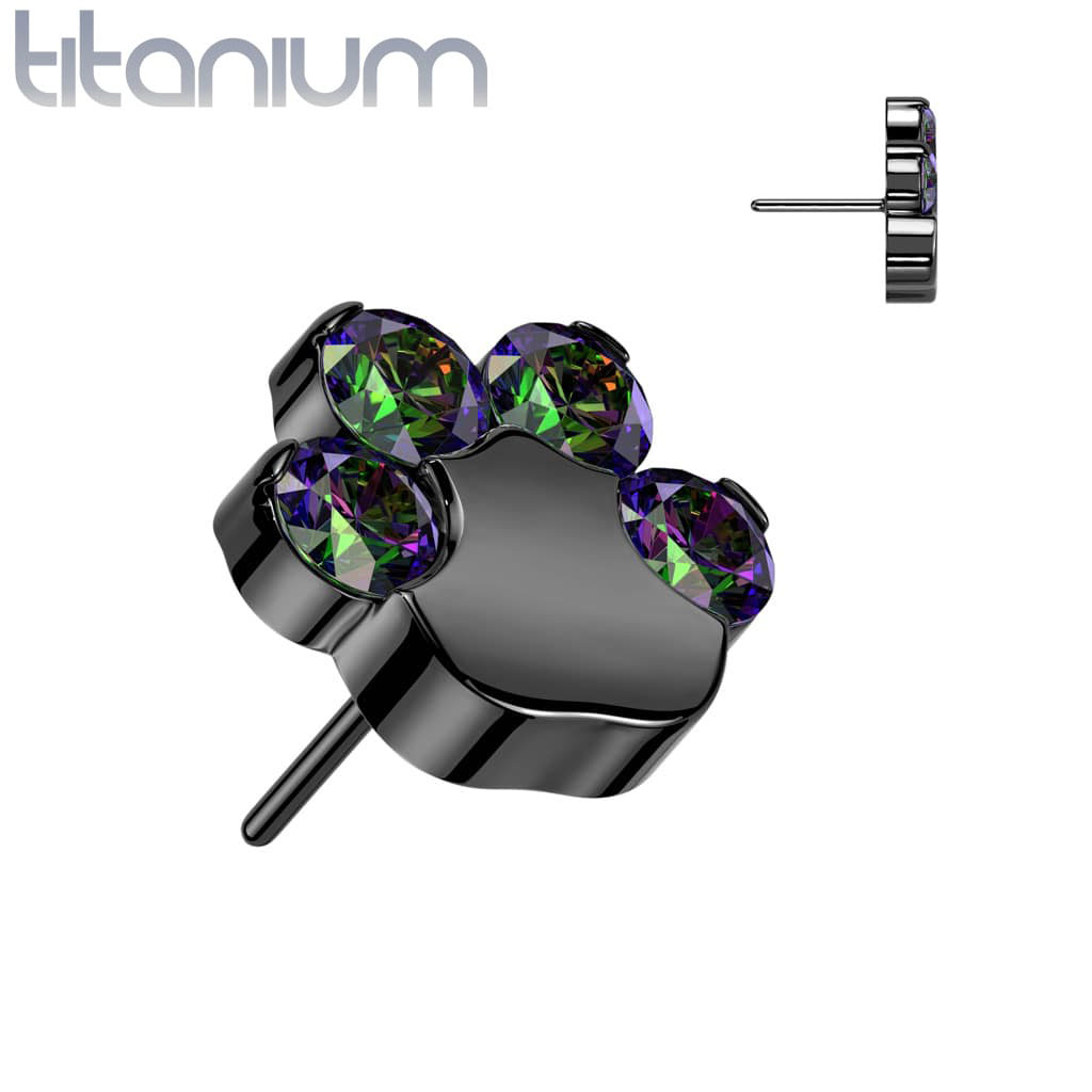 Labret Paw Gem Titanium3