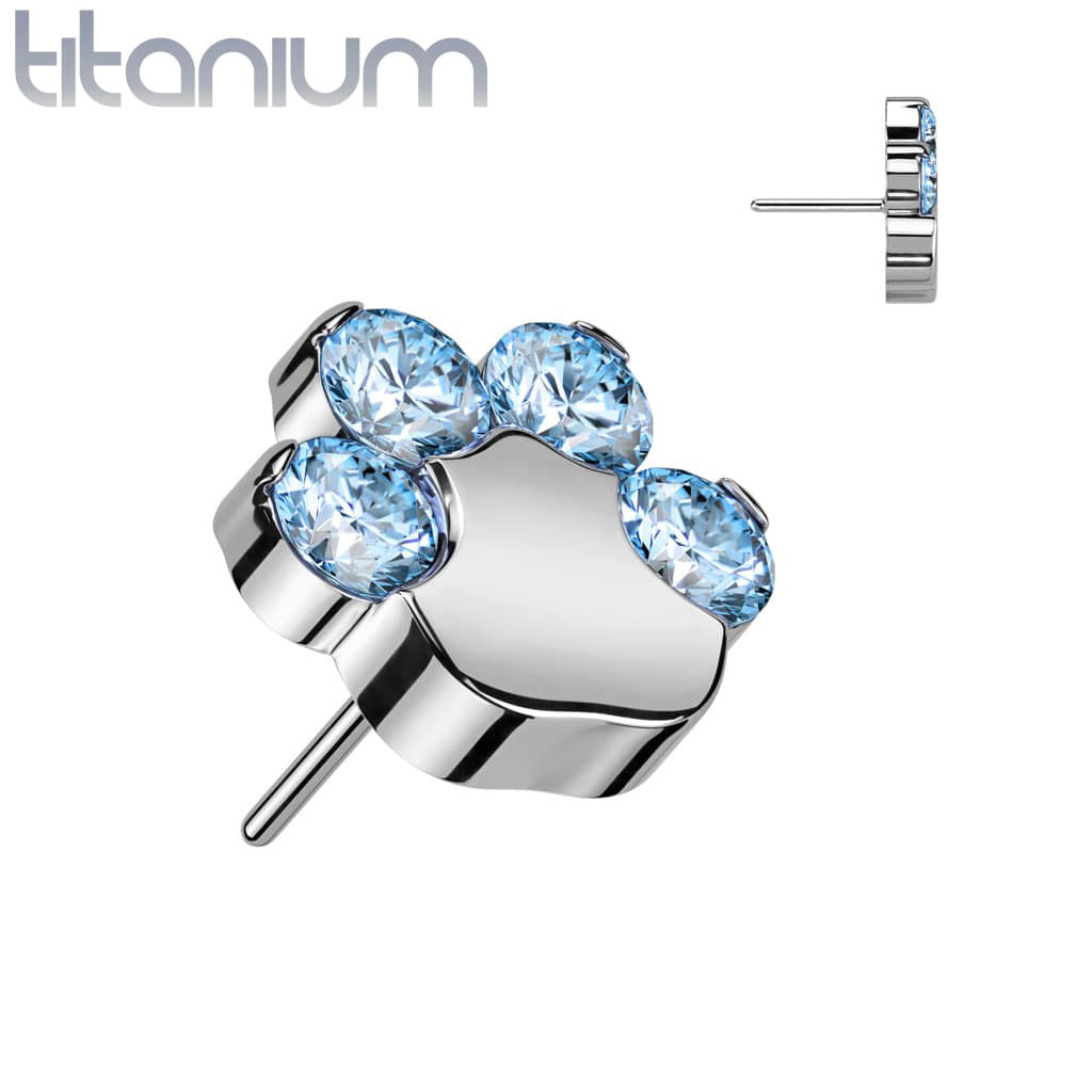 Labret Paw Gem Titanium6