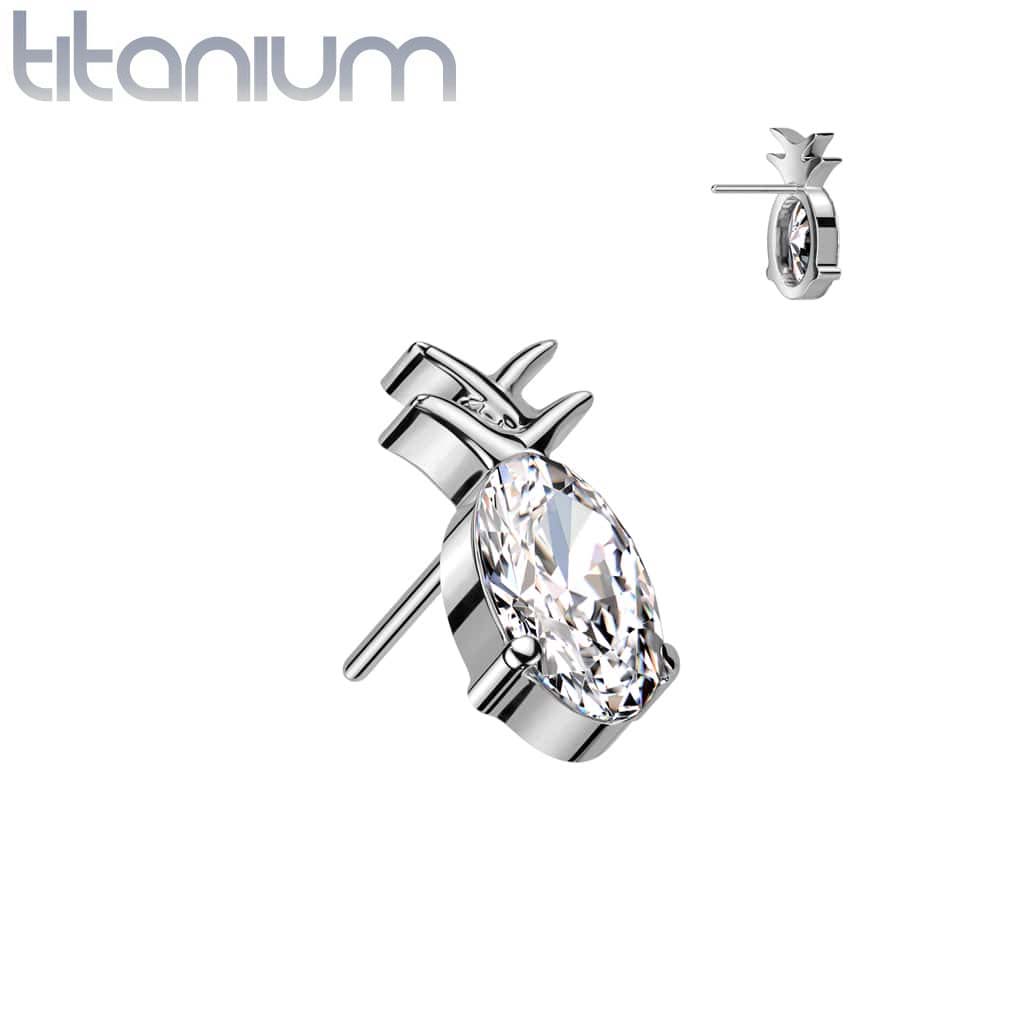 Labret Pineapple Gems Titanium2
