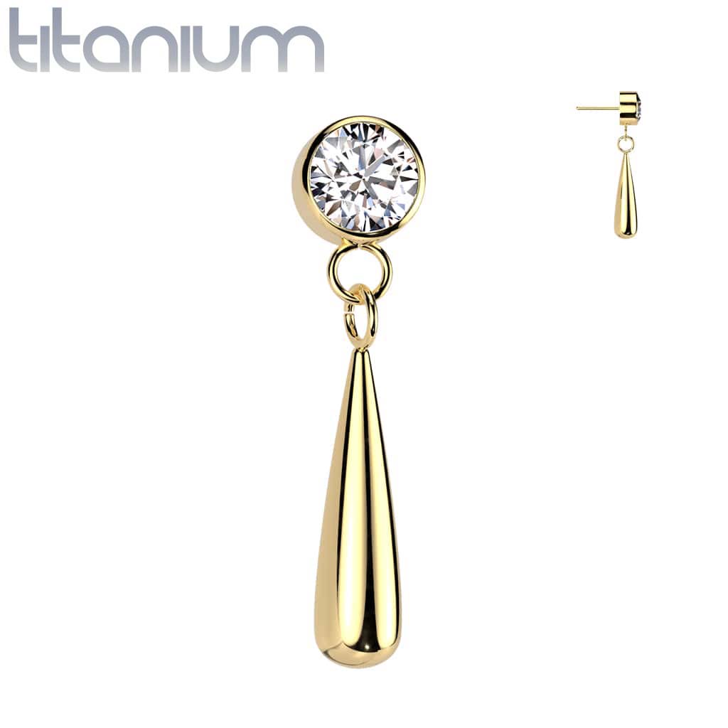 Labret Round Gems Dangles Titanium1