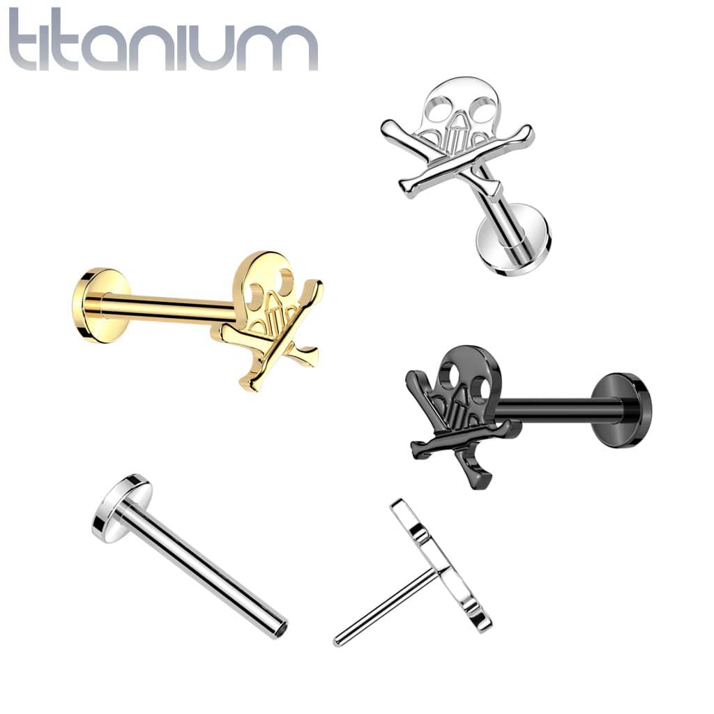 Labret Skullbones Titanium