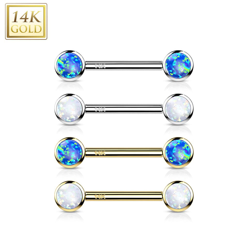 Nipple Opal Gold - Keepsake Custom Tattoo Jewelry