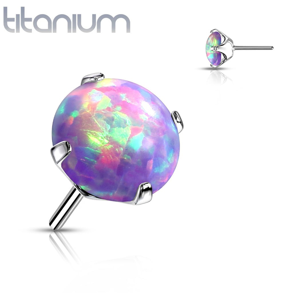 Nose Push Opal Prong Titanium1