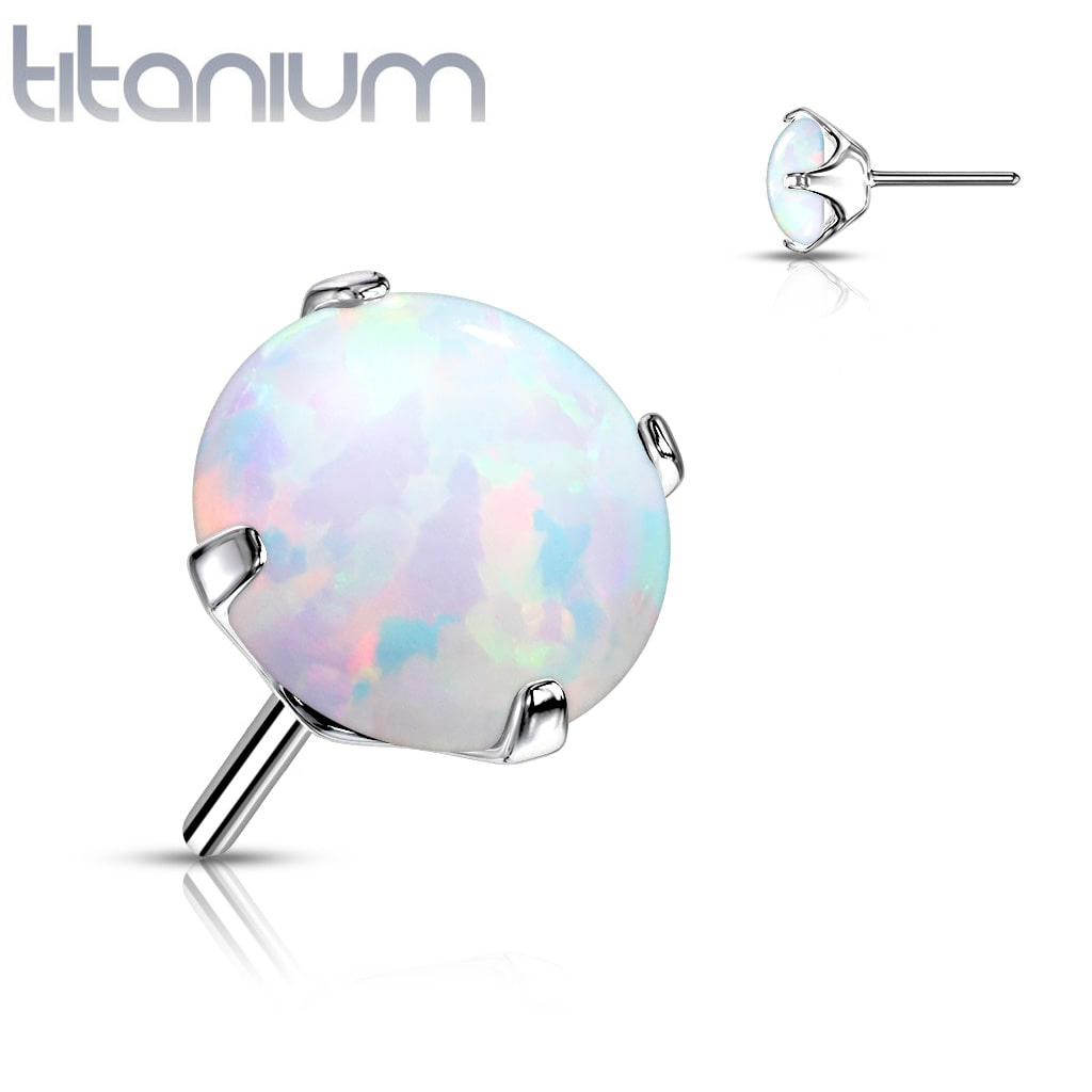 Nose Push Opal Prong Titanium3