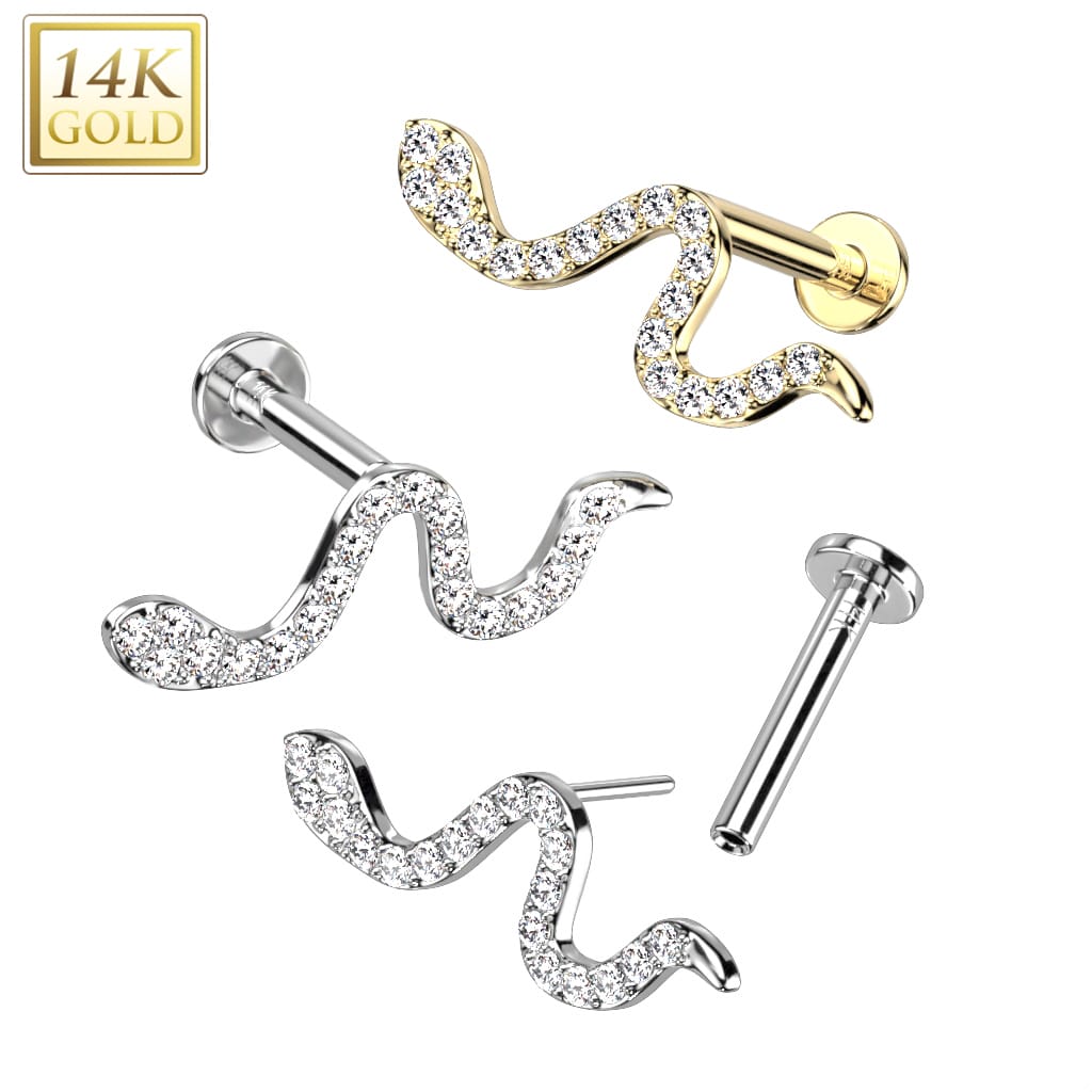 Stud Snake Gems Gold